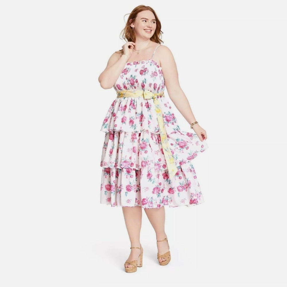 LoveShackFancy x TARGET Sz 2X Elise dress Tiered Dress Floral - Picture 10 of 16